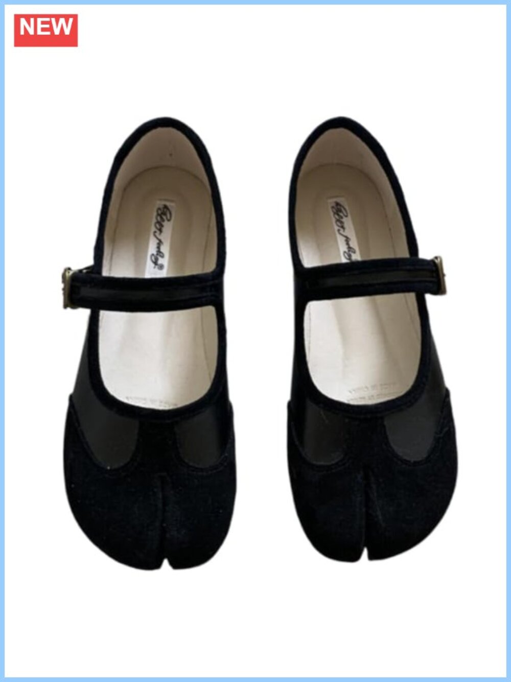Tabi Mary Jane Ballet Flats Split Toe Orthopedic Suede Walking Shoes